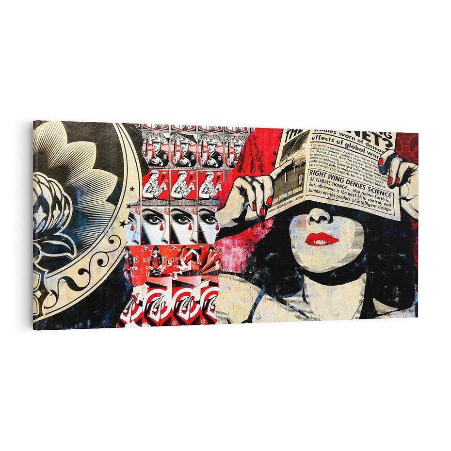 Obraz na płótnie 120x60 - Eksploracja kolorowego graffiti - graffiti