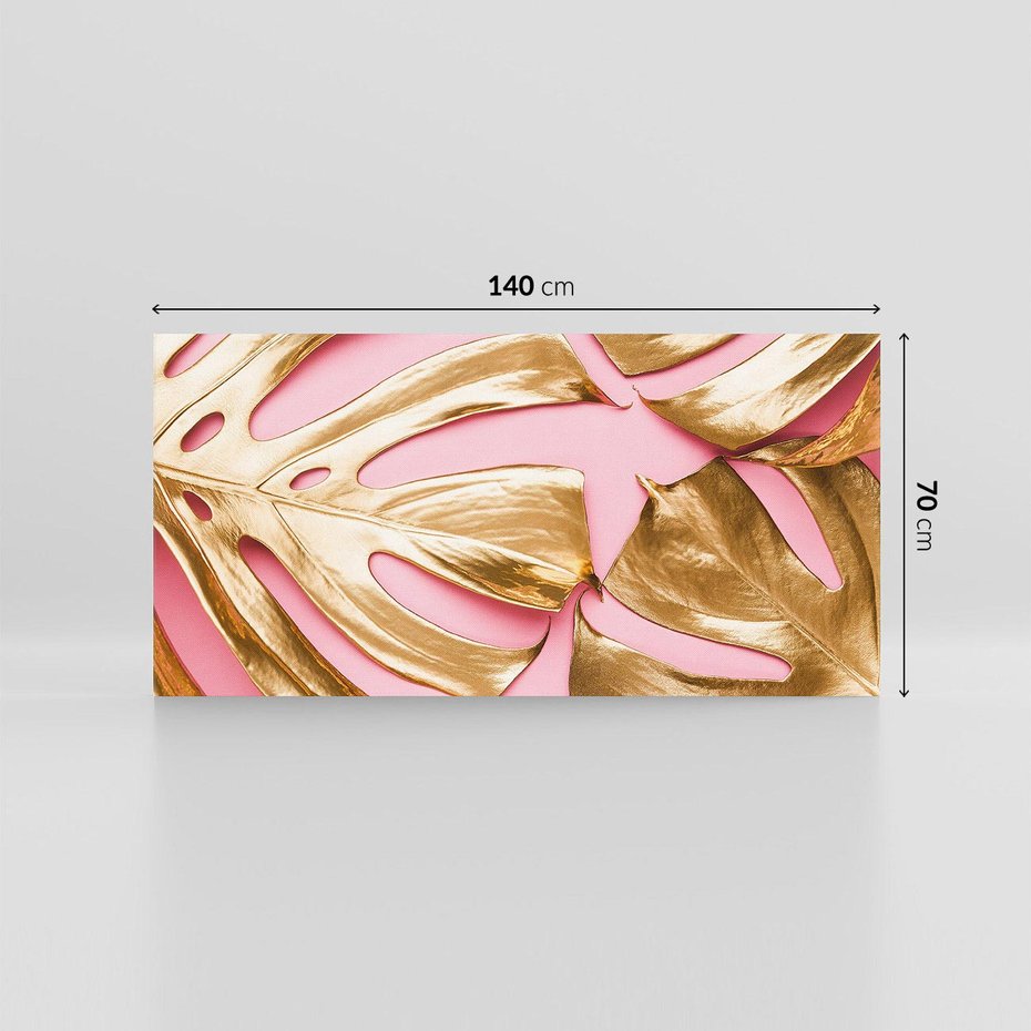 Obraz na płótnie 140x70 - Przyjemność w Naturze - złote, liście