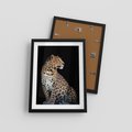 Plakat w ramie 30x40 - Elegancja Jaguarowej Pantery - jaguar, pantera - rama czarna
