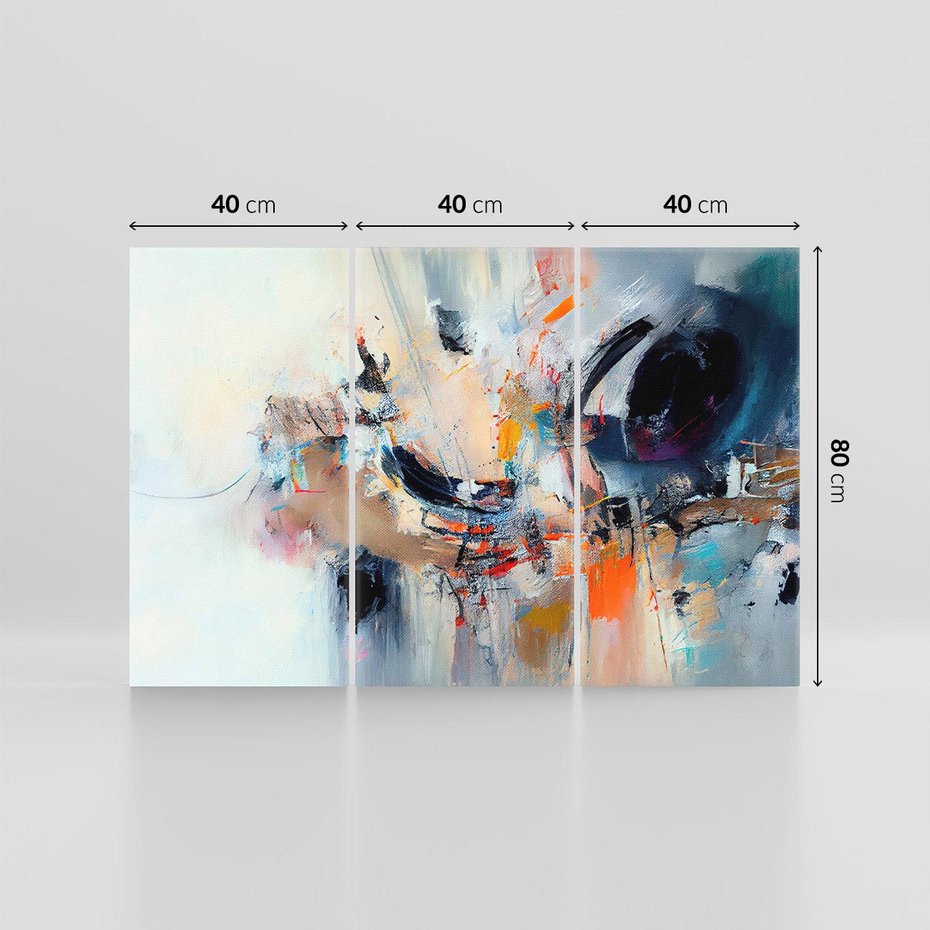 Obraz na płótnie 120x80 - Kontrapunkty zatajonych uczuć - dynamiczna abstrakcja, bałagan na płótnie