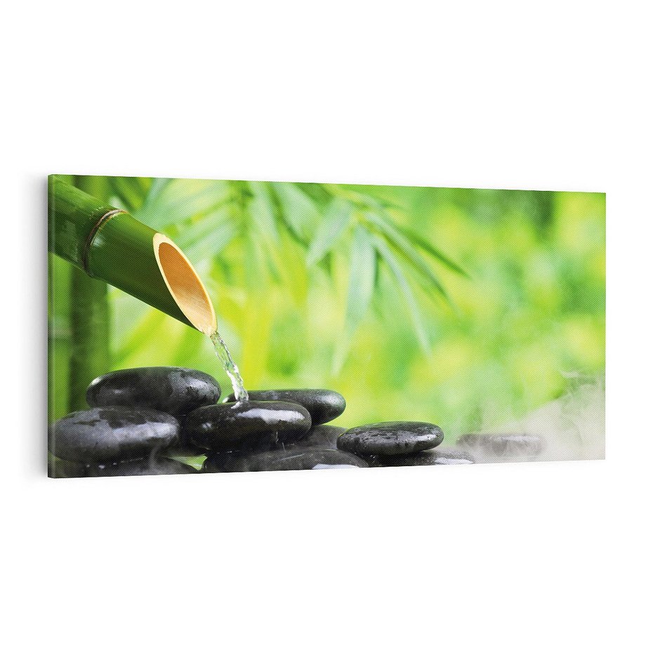 Obraz na płótnie 100x50 - Spokój w bambusowym SPA - bambus, SPA