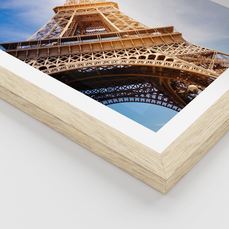 Plakat w ramie 30x40 - Eiffla - ikona Paryża - Eiffla, Paryż - rama drewno