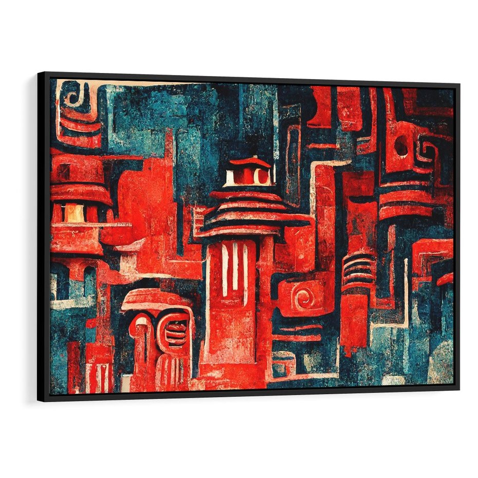 Obraz w ramie 100x70 - Mistyka Wschodnich Światów - orientalna sztuka, nawiązanie do Japonii - rama czarna