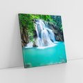 Obraz na płótnie 30x30 - Tajlandia: wodospad w zielonym lesie - Tajlandia, wodospad