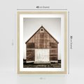 Plakat w ramie 40x50 - Rustykalny Drewniany Domek - domek, drewniany dom - rama drewno