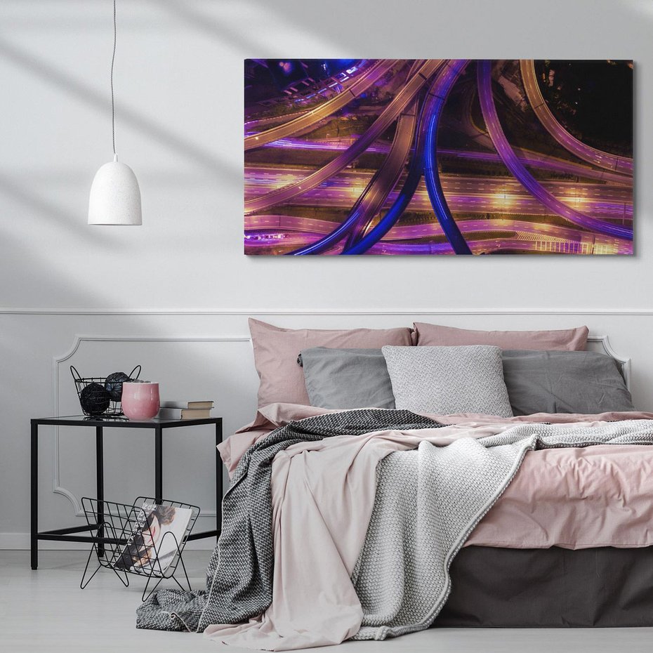 Obraz na płótnie 120x60 - Wiadukty i autostrada - Węzeł drogowy w USA - wiadukty, autostrada