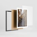Plakat w ramie 30x40 - Magiczne widoki - uliczka, perspektywa - rama czarna