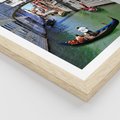 Plakat w ramie 50x70 - Romantyczna gondola w Wenecji - Wenecja, gondola - rama drewno
