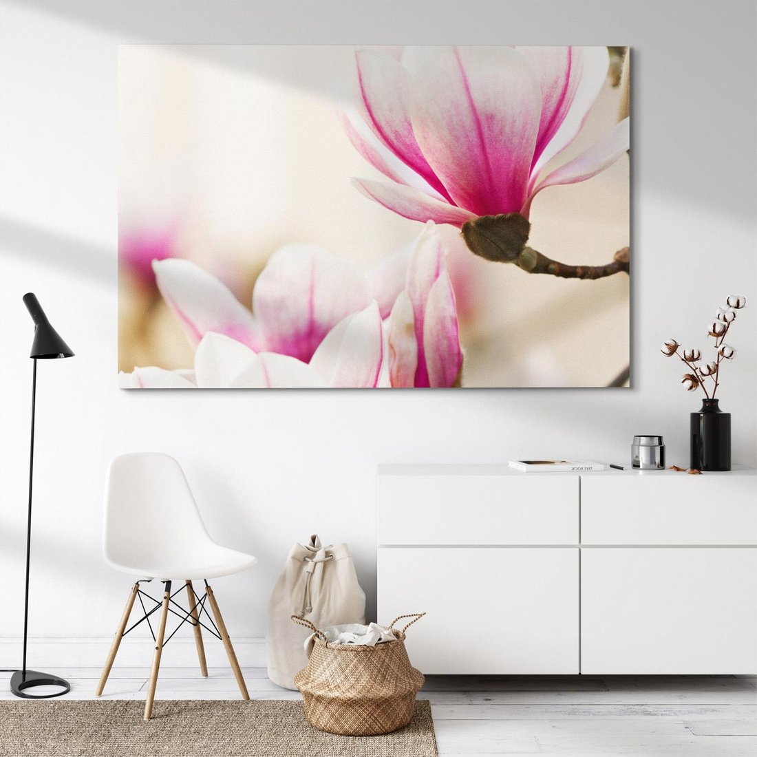 Obraz na płótnie 100x70 - Urok Magnolii - magnolie, kwiaty