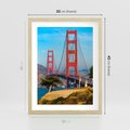 Plakat w ramie 30x40 - W krainie amerykańskich mostów - most, USA - rama drewno