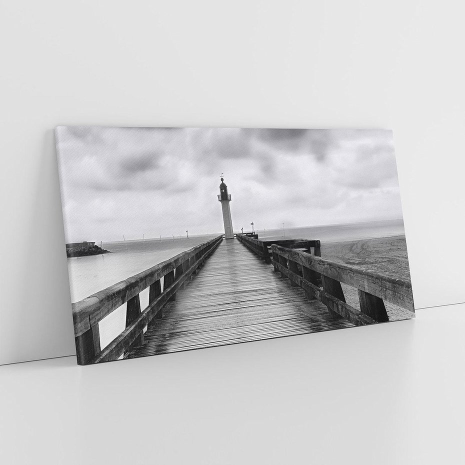 Obraz na płótnie 120x60 - Romantyczny pomost z latarnią - pomost, latarnia