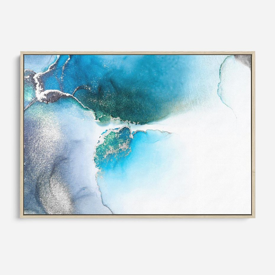 Obraz w ramie 120x80 - Marmur złotą akwarelą - marmur, akwarela - rama drewno