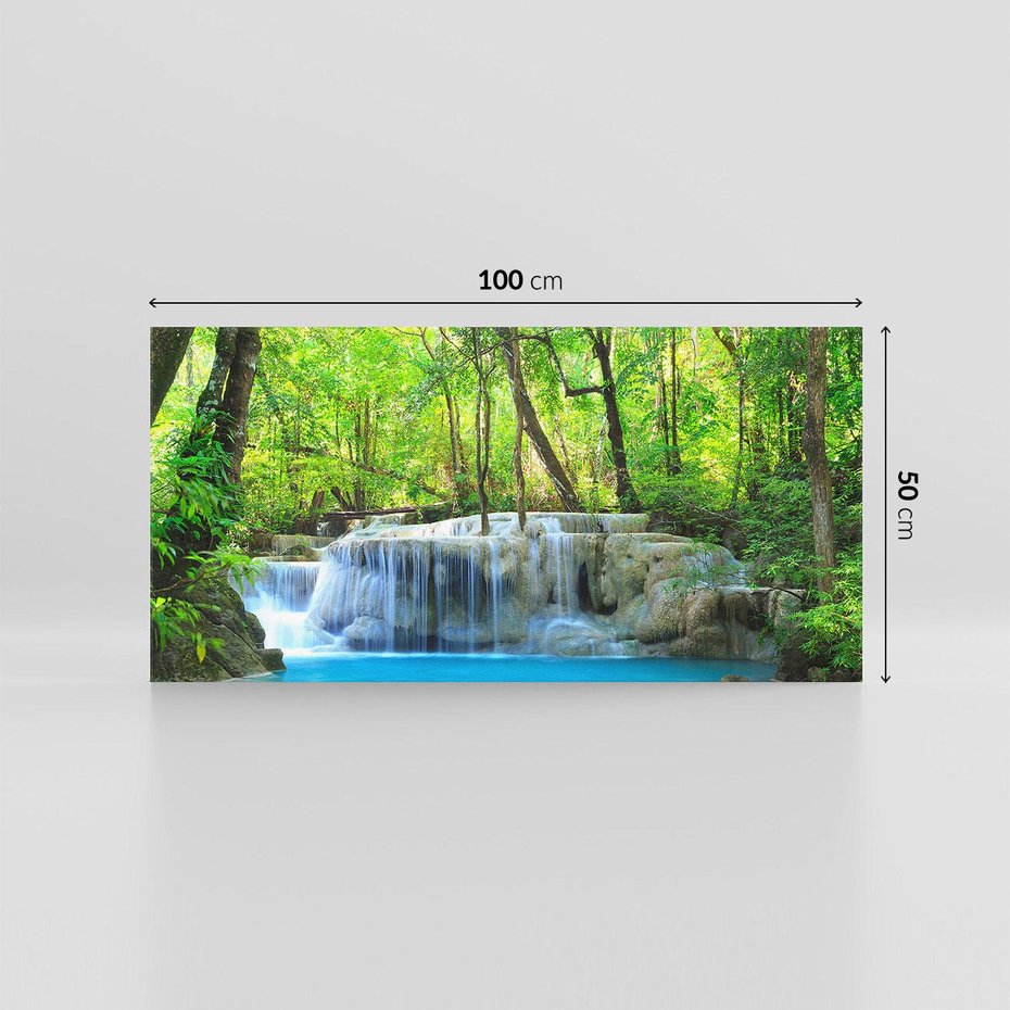 Obraz na płótnie 100x50 - Tajemniczy wodospad w tajskim lesie - Tajlandia, wodospad