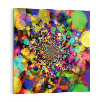 Obraz na płótnie 40x40 - Abstrakcja: gra kolorów i form - abstrakcja