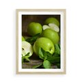 Plakat w ramie 50x70 - Jabłkowa kolorystyka - jabłka, owoce - rama drewno