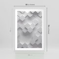 Plakat w ramie 50x70 - Kreatywna Forma - geometryczny, 3D - rama biała