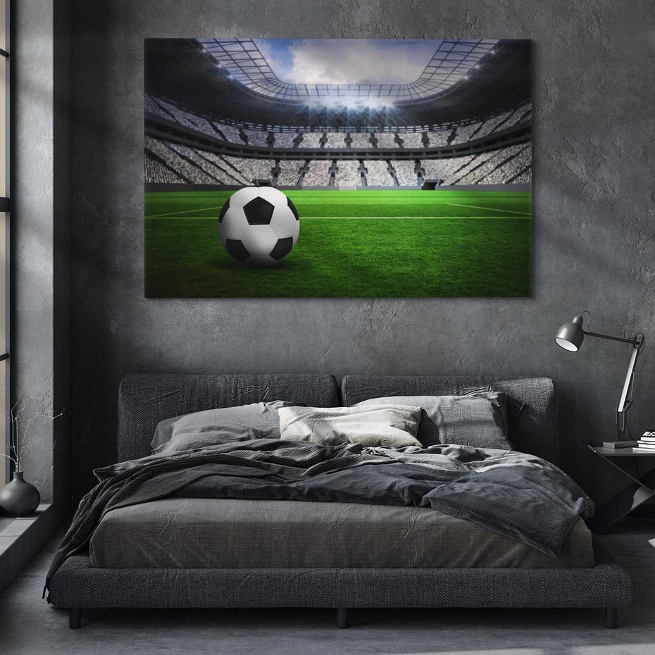 Obraz na płótnie 70x50 - Piłka nożna: pasja na stadionie - piłka, nożna