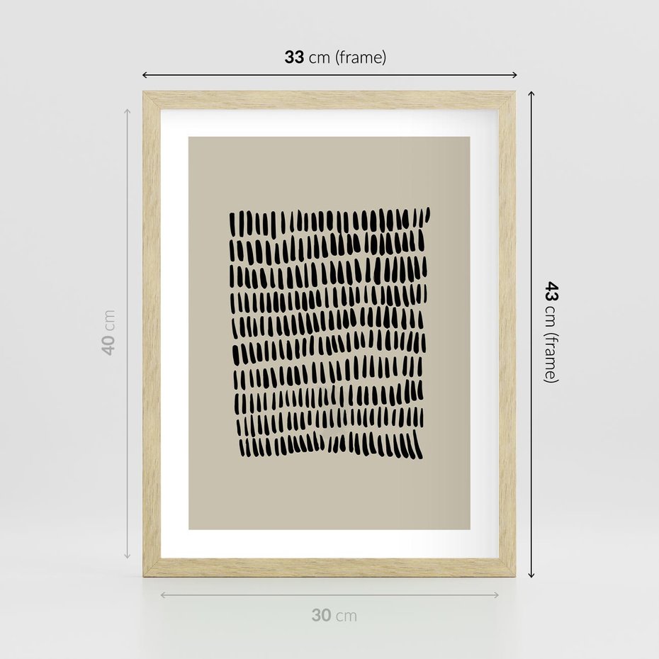 Plakat w ramie 30x40 - Echa Zapomnianych Wymiarów - nowoczesna sztuka, plakat - rama drewno
