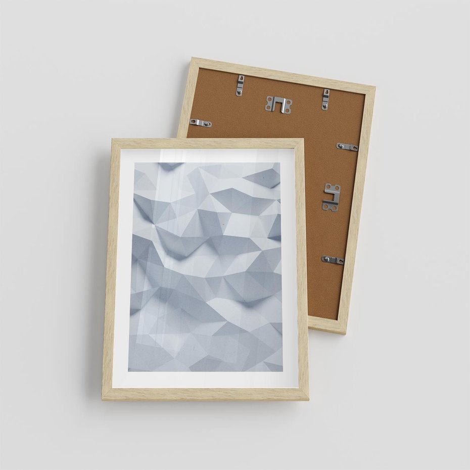 Plakat w ramie 30x40 - Trójwymiarowa geometria - geometria, 3d - rama drewno