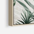 Obraz w ramie 70x100 - Tropikalne Akwarele - tropikalne liście, akwarela - rama drewno