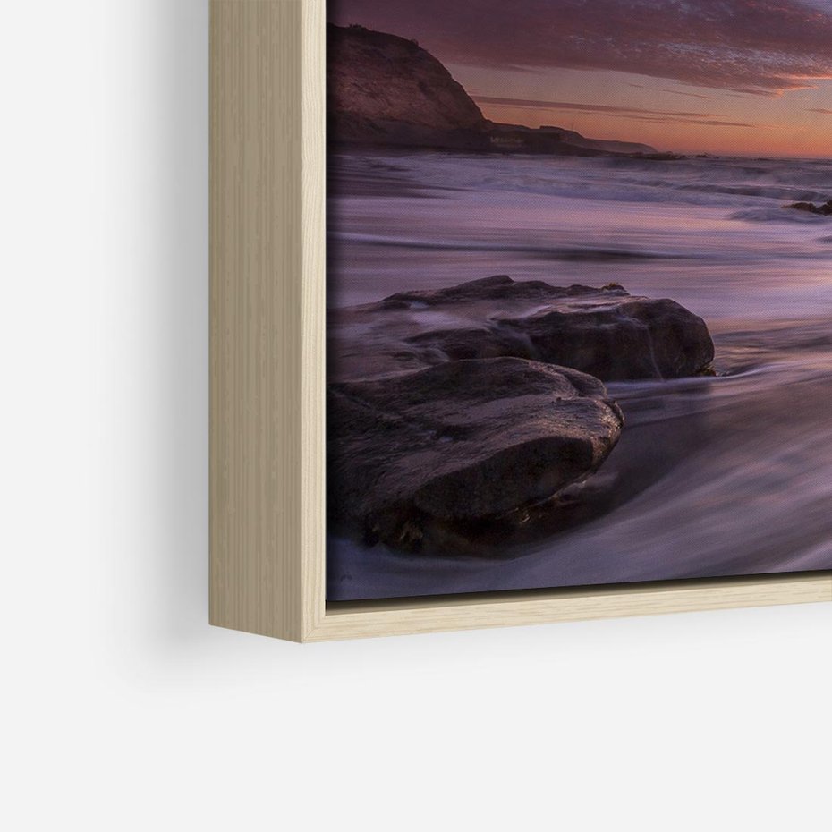 Obraz w ramie 80x80 - Spojrzenie w głąb duszy - zachód słońca, zmierzch - rama drewno