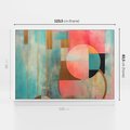 Obraz w ramie 120x80 - Abstrakcyjny Bałagan - abstrakcja, obraz olejny - rama biała