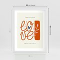 Plakat w ramie 30x40 - Pastelowa Siła Miłości - miłość, love - rama biała