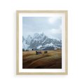 Plakat w ramie 40x50 - Odkryj Ich Urok - góry, skandynawia - rama drewno