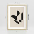 Plakat w ramie 30x40 - Rozkwitająca Abstrakcja - abstrakcyjne geometryczne kształty, minimalizm - rama drewno