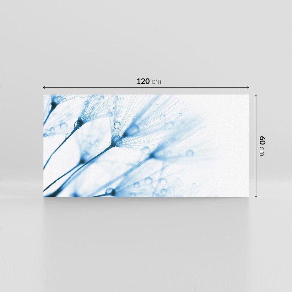 Obraz na płótnie 120x60 - Kwiat w kroplach wody - kwiat, krople