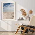 Plakat w ramie 40x50 - Ścieżka na plaży - plaża, ścieżka - rama drewno