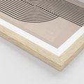 Plakat w ramie 50x70 - Puls Abstrakcji - abstrakcyjne linie, geometria - rama drewno