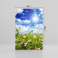 Obraz na płótnie 80x120 - Niebiańska łąka pełna kwiatów - łąka, niebo