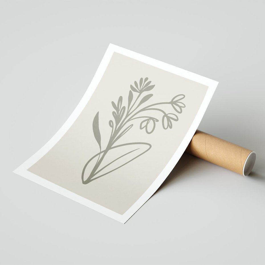 Plakat bez ramy 21x30 - Kwiatowe Spektrum - nowoczesny plakat, subtelna sztuka