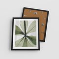 Plakat w ramie 40x50 - Jasna Zieleń w Makro - makro zdjęcie liści, jasna zieleń - rama czarna
