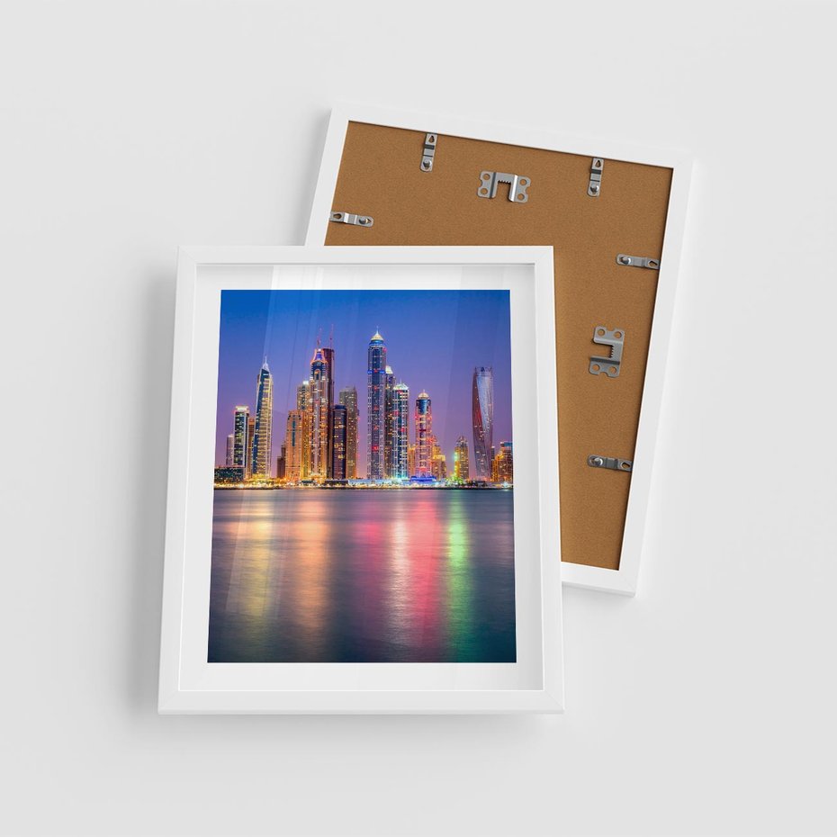 Plakat w ramie 40x50 - Nowy Jork: pulsujące miasto - Nowy Jork, miasto - rama biała