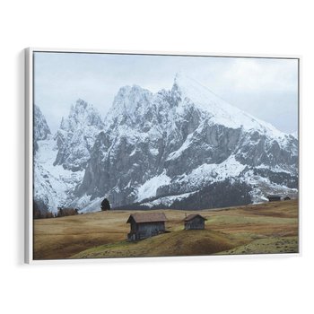 Obraz w ramie 70x50 - Odkryj Ich Urok - góry, skandynawia - rama biała