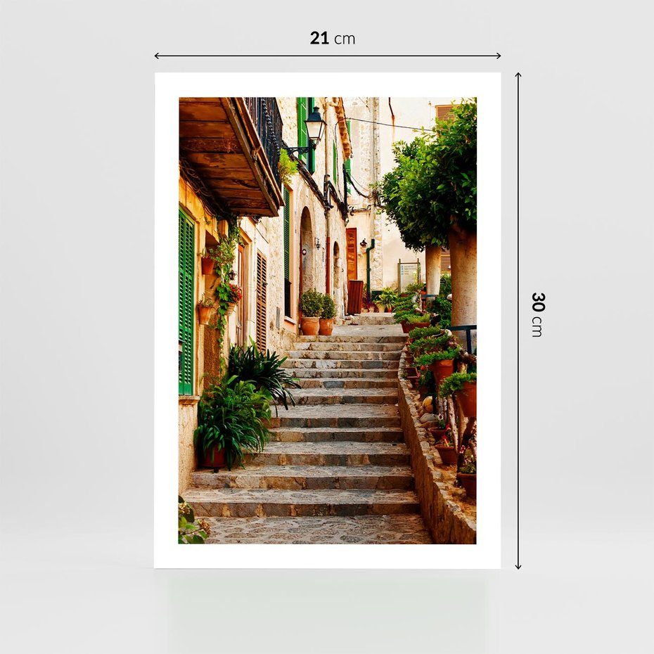 Plakat bez ramy 21x30 - Uroczysta perspektywa uliczki - uliczka, perspektywa