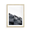 Plakat w ramie 30x40 - Surowa Elegancja Architektury - architektura, surowe formy - rama drewno