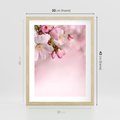 Plakat w ramie 30x40 - Kwitnąca wiśnia: delikatność natury - kwitnąca, wiśnia - rama drewno