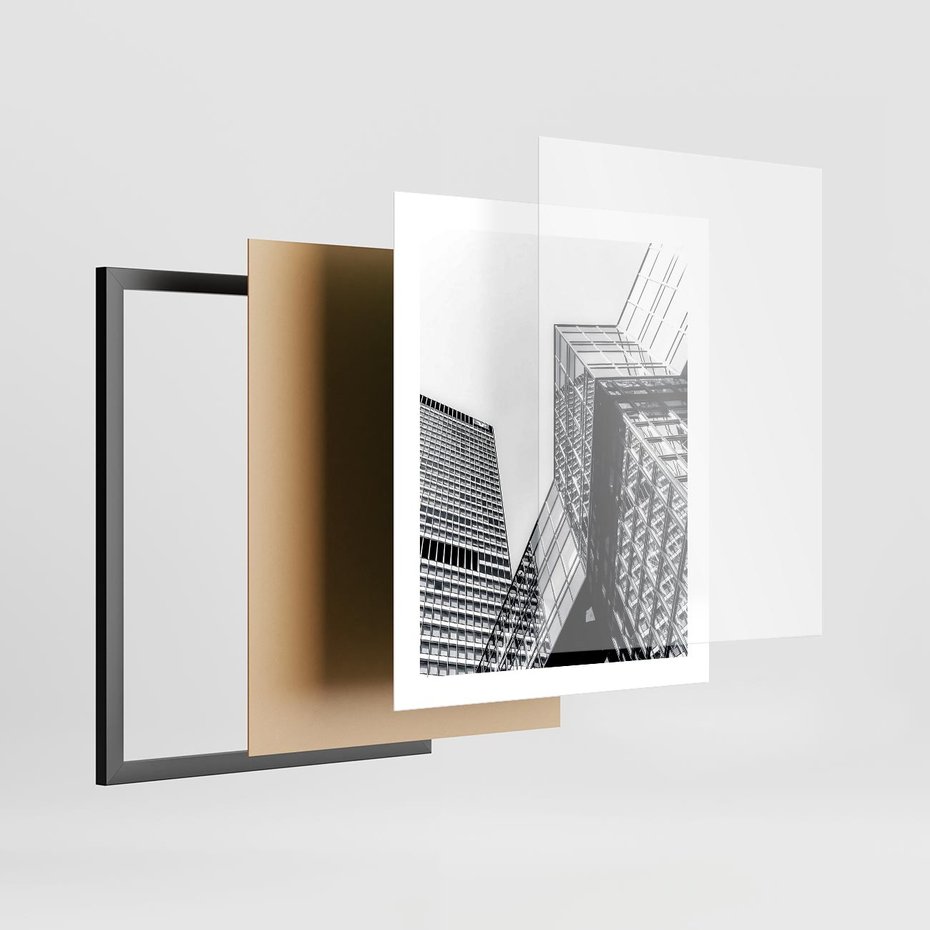 Plakat w ramie 40x50 - Fotografia Wieżowców - architektura, budynki - rama czarna