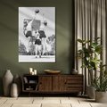 Obraz na płótnie 50x70 - Sport to Zdrowie - retro zdjęcie, czarno białe