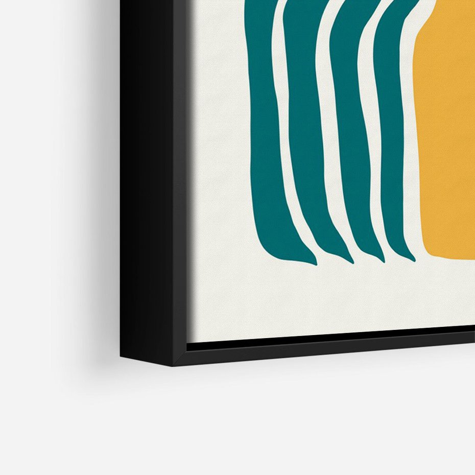 Obraz w ramie 70x100 - Kolorowe Pasmo - abstrakcyjne kwiaty w wazonie, pdastelowe kolory - rama czarna