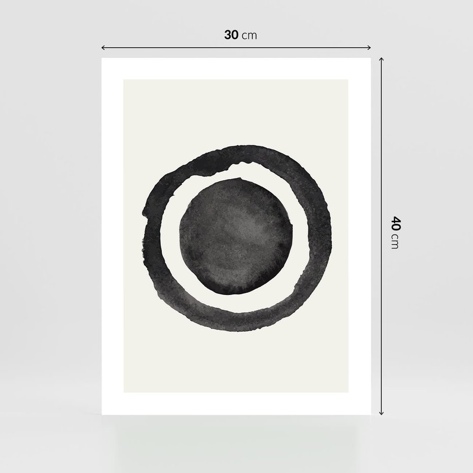 Plakat bez ramy 30x40 - Bezgraniczne Widoki - abstrakcyjne plamy okręgi, akwarelowe