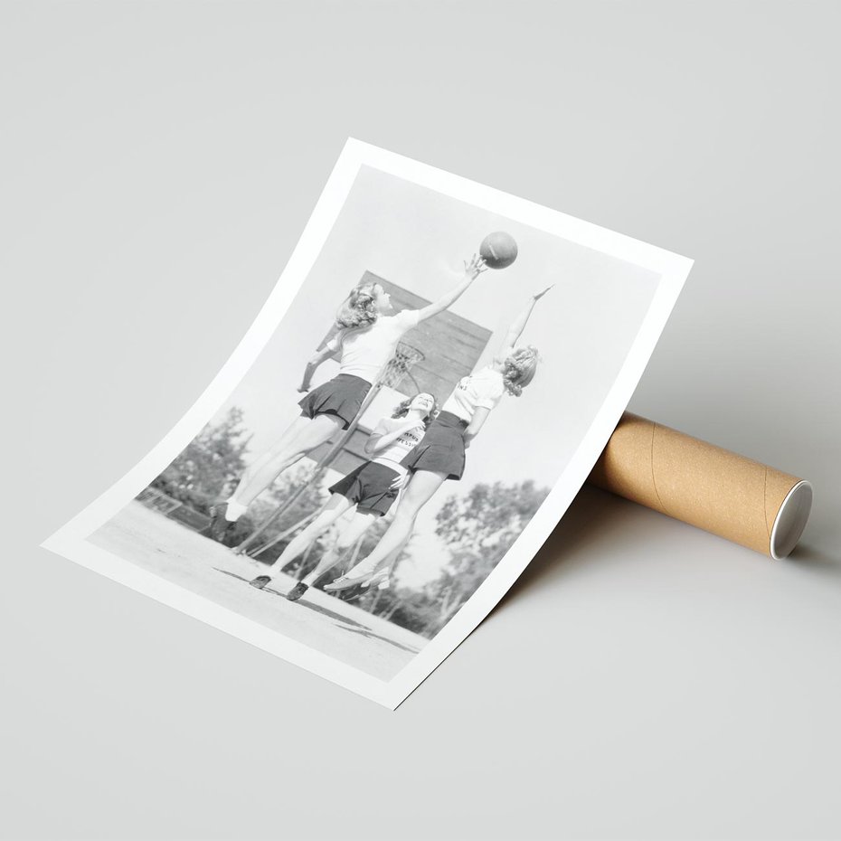 Plakat bez ramy 21x30 - Sport to Zdrowie - retro zdjęcie, czarno białe