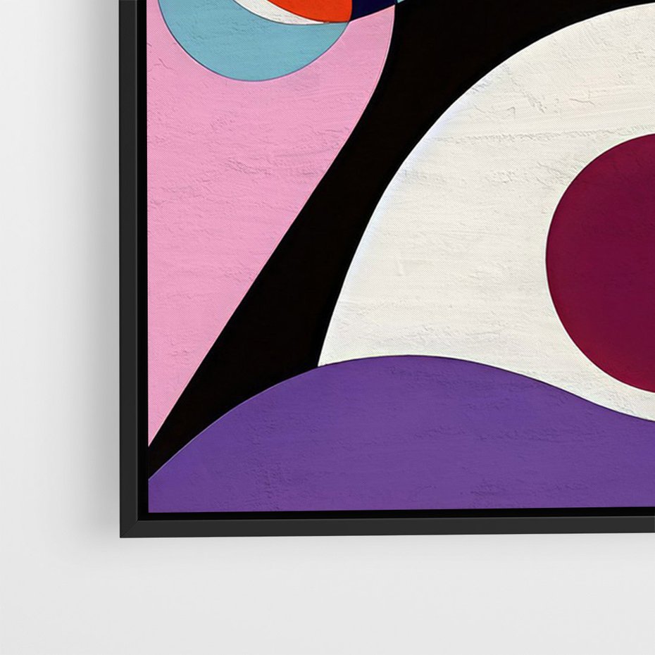 Obraz w ramie 70x100 - Kolorowe Ulotności - abstrakcyjny obraz olejny, żywe kolory - rama czarna