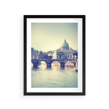 Plakat w ramie 50x70 - Urok włoskiego miasta - Włochy, miasto - rama czarna