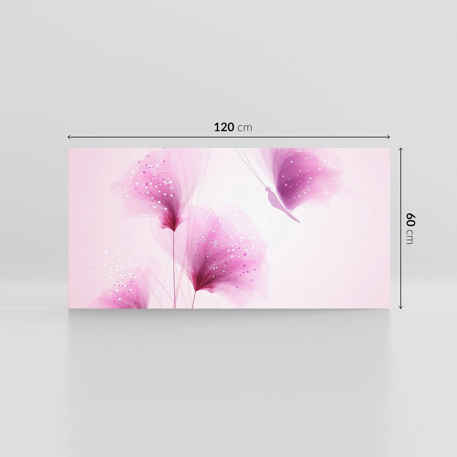 Obraz na płótnie 120x60 - Akwarelowe Kwiaty w Pastelach - kwiaty, akwarelowe