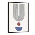 Obraz w ramie 50x70 - Rozplątane Wibracje - nowoczesny plakat, styl midcentury - rama czarna