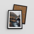 Plakat w ramie 30x40 - Spokój Natury - skandynawski, pejzaż - rama czarna